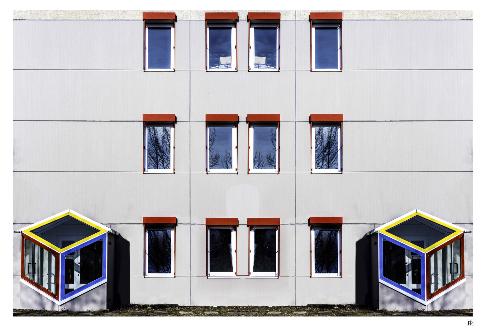 Hauswand a la Mondrian