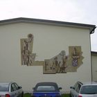 Hauswand Sporthalle Schule