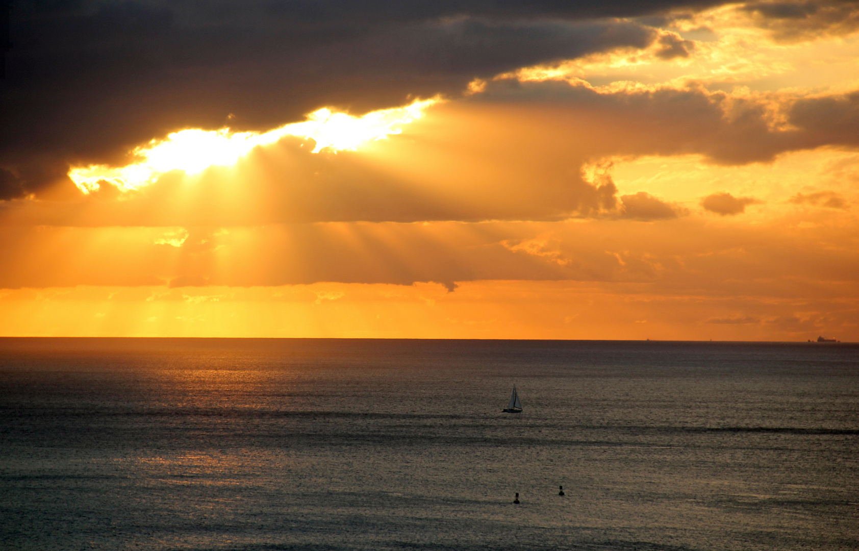 Hawaii - Oahu Sonnenuntergang Waikiki