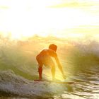 Hawaiianischer Surfer am Waikiki Beach