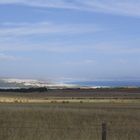 hayfield overlooking Sleaford Bay and Sleaford Mere, south of Port Lincoln