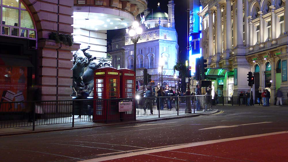 Haymarket und Blick auf Piccadilly Circus