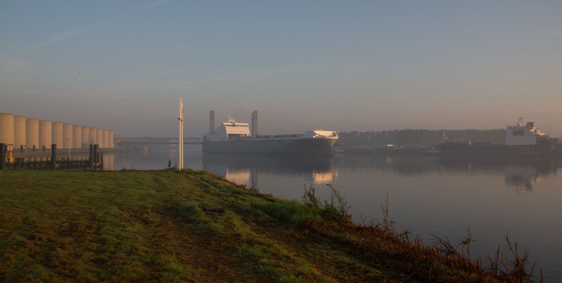 Hazy early morning view