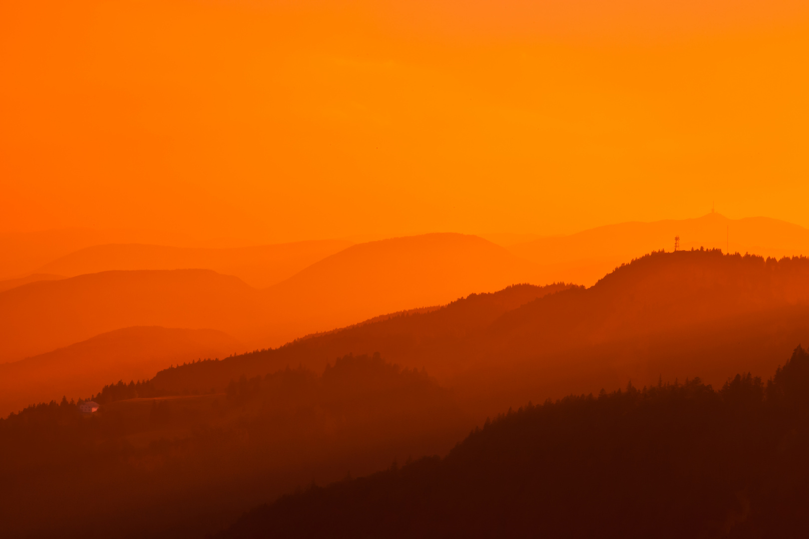 Hazy Jura mountains