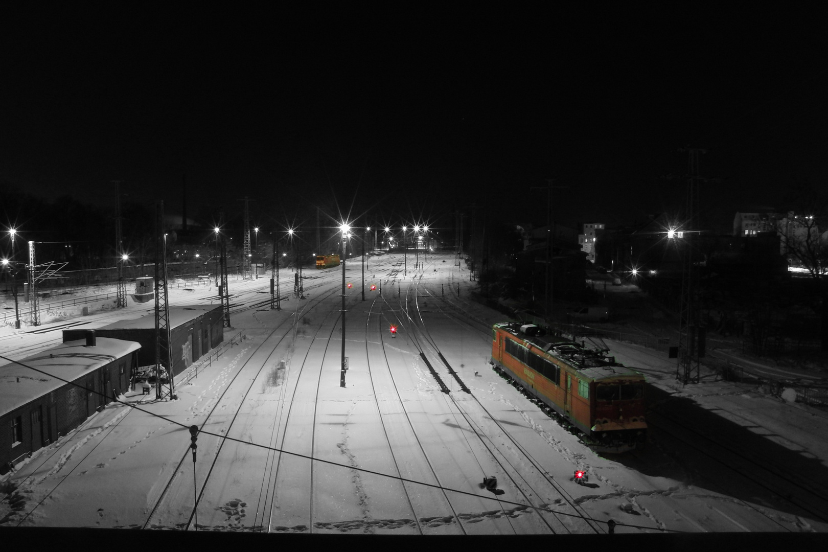HBF Cottbus in der Winternacht