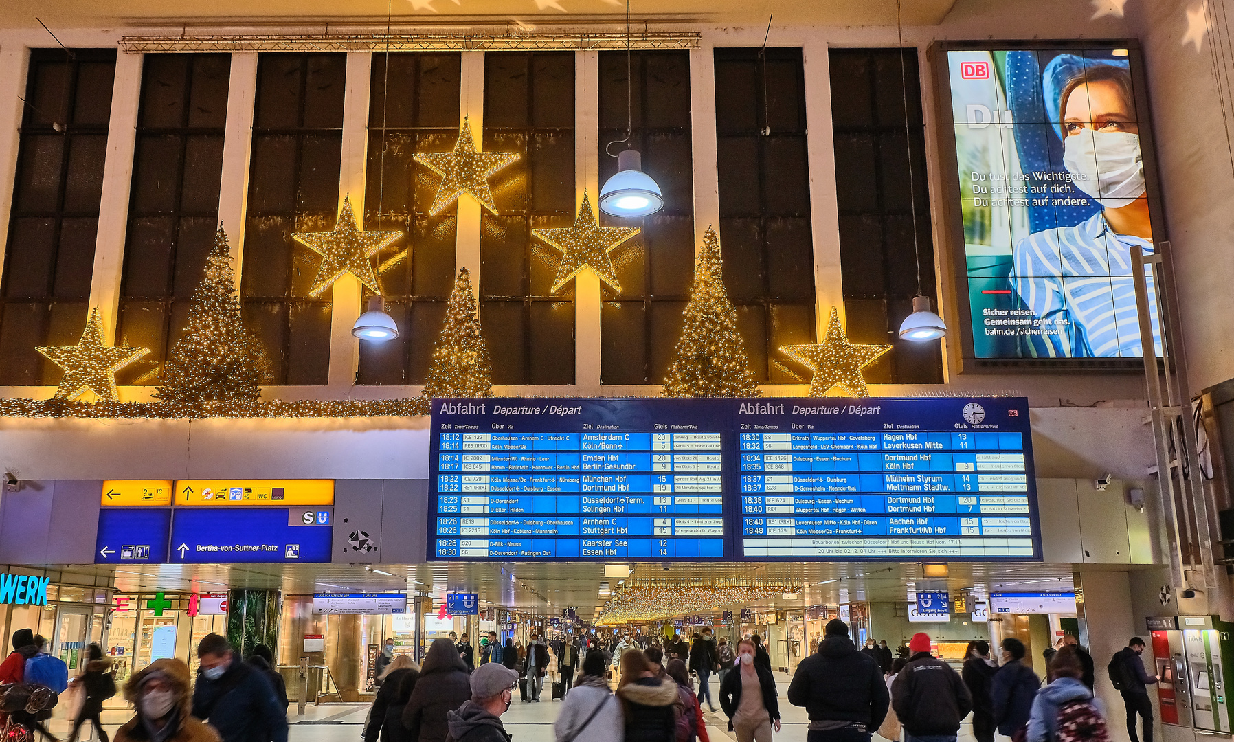 Hbf Düsseldorf Eingang (28.12.2020)