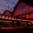 Hbf Frankfurt  Hallen im Abendrot (ohne Rauschen)