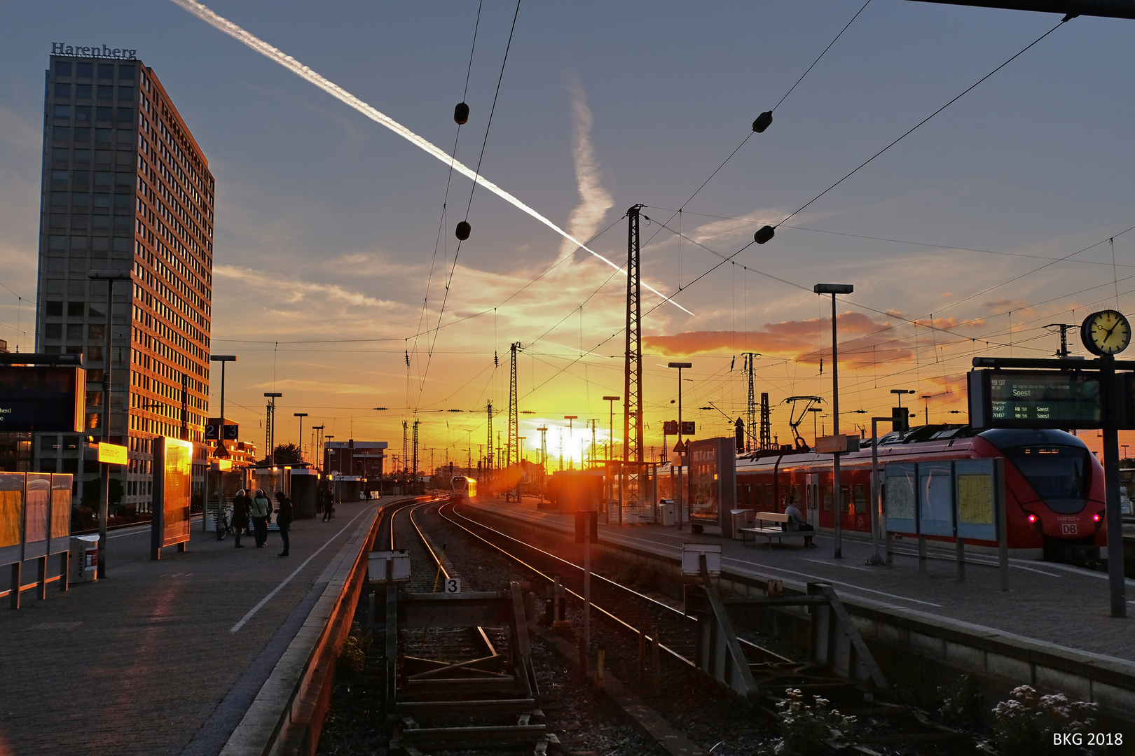 HBHF Dortmund in der untergehenden Abendsonne 