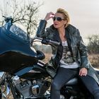 HD Street Glide and Biker Lady