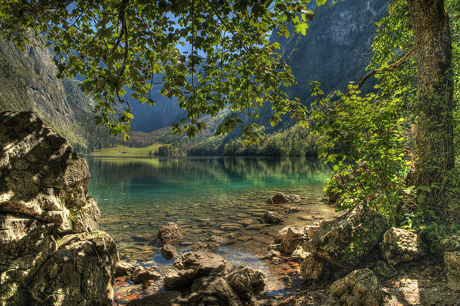 HDR Bild vom Obersee in Berchtesgaden