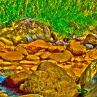 Hdr de agua y rocas