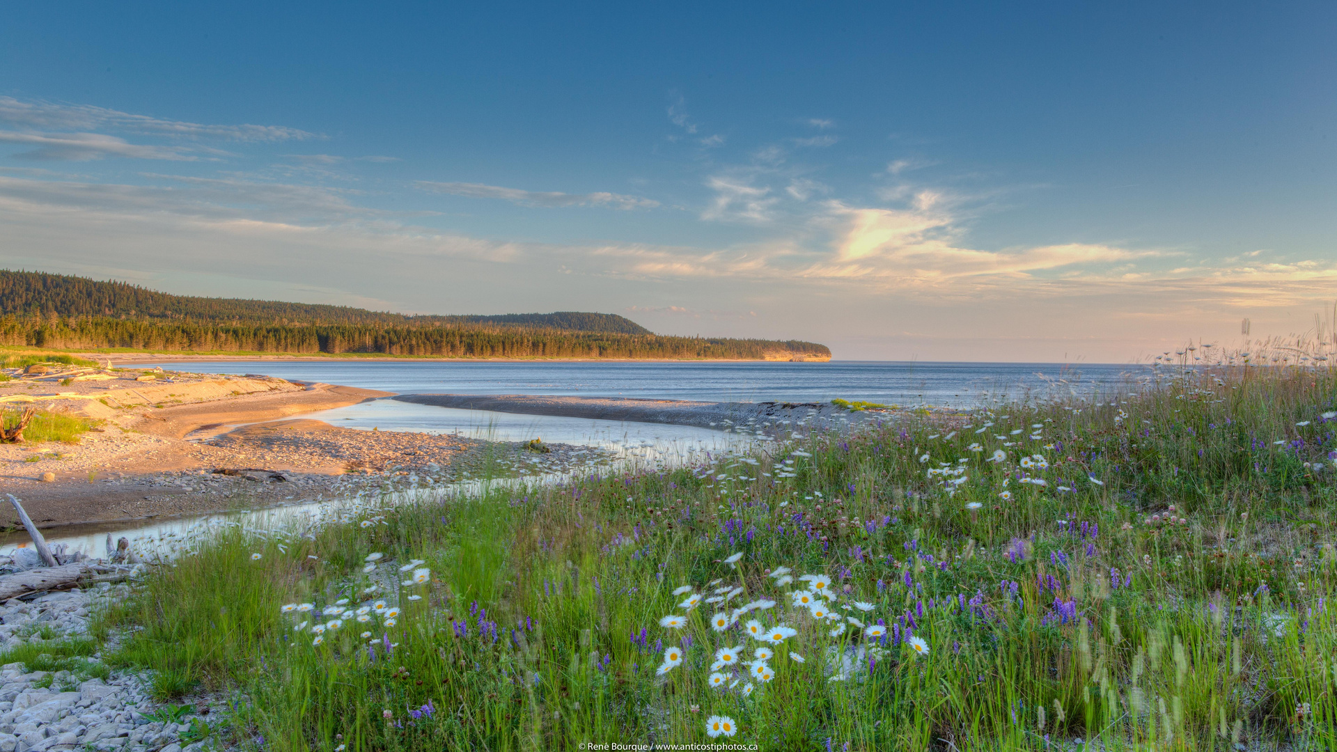 HDR de l'embouchure du ruisseau aux Capelans, rive nord d'Anticosti