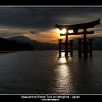 HDR of Itsukushima Shrine Torii on Miyajima - Japan