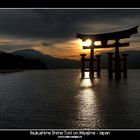 HDR of Itsukushima Shrine Torii on Miyajima - Japan