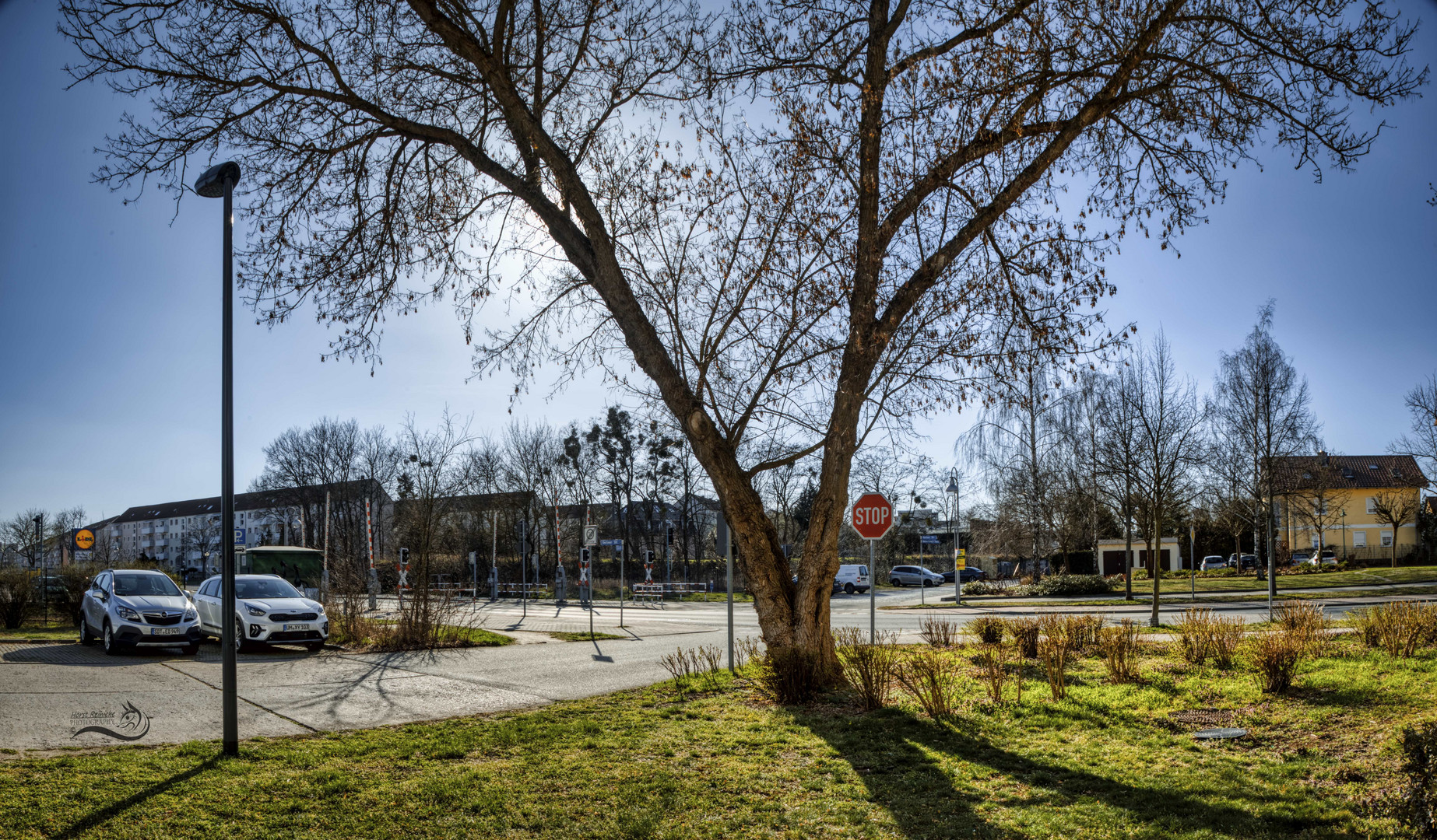 HDR-Panorama Berliner Str. Bahnübergang  