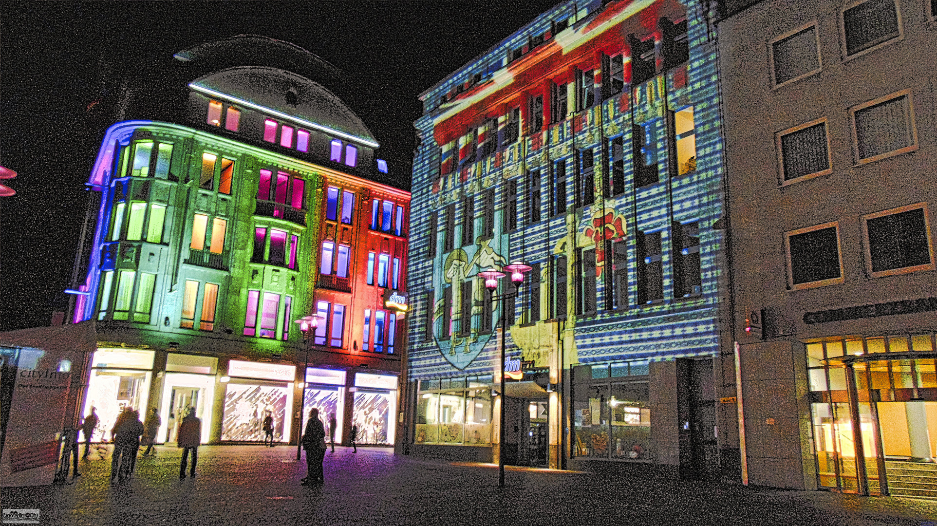 HDR Recklinghausen Leuchtet 2015 am Marktplatz