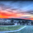 HDR - Sonnenuntergang in der Nähe von Heilbronn