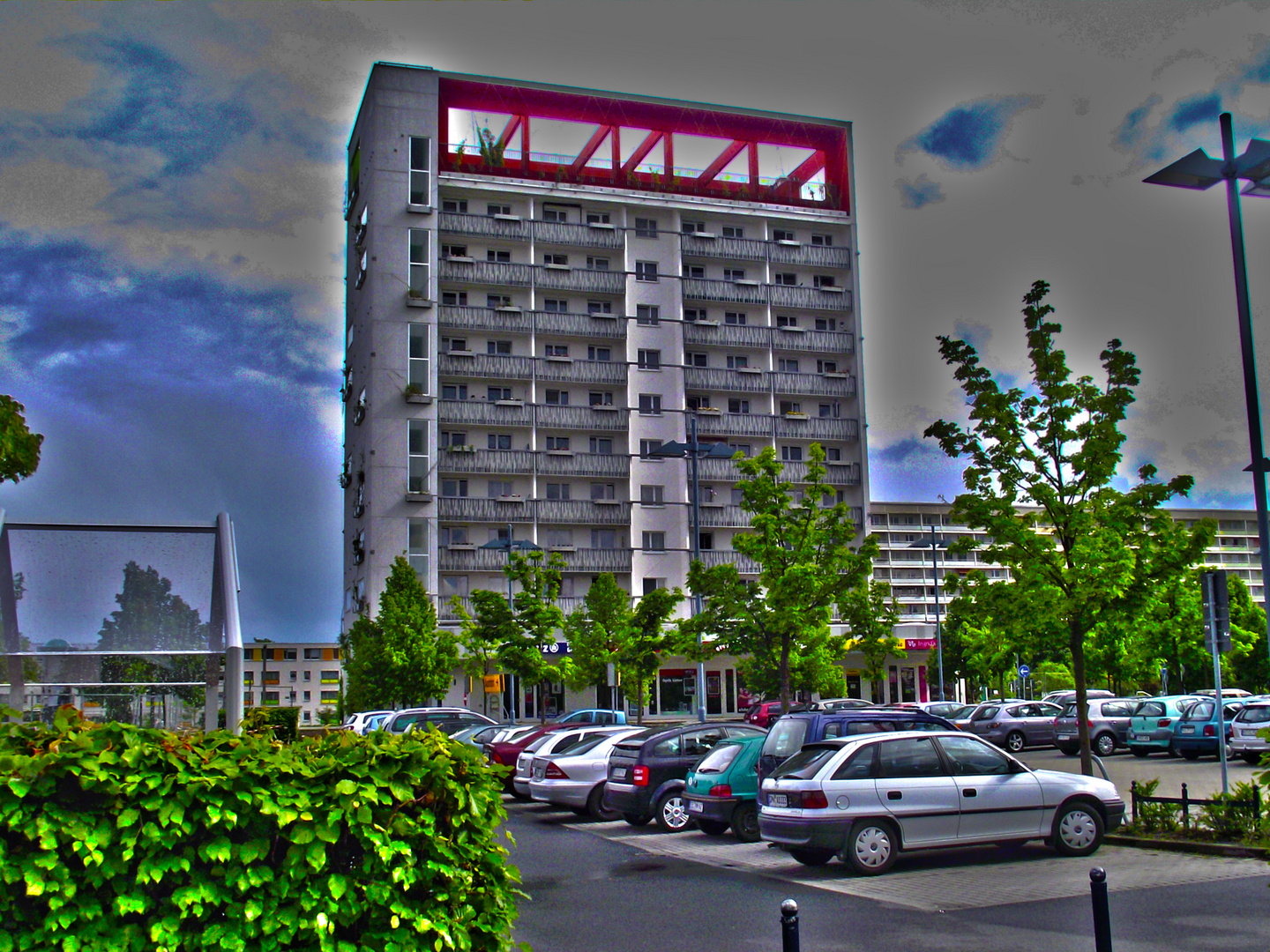 (HDR) Stadttower Hoyerswerda