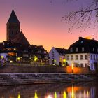 HDR von St. Dionysius in Rheine zur "Blauen Stunde"