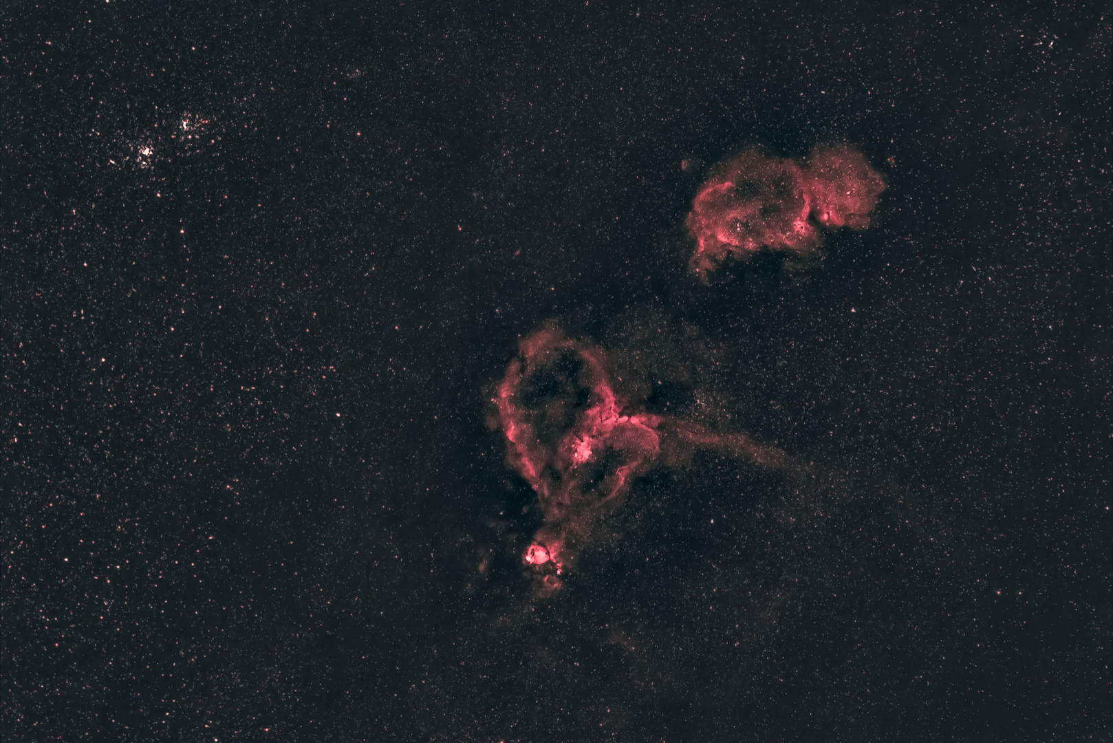 Heart and Soul with Double Cluster h and Chi Perseii - Widefield