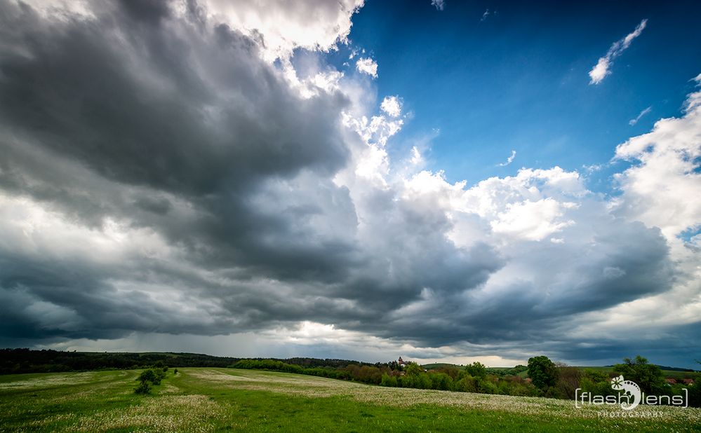 Heavy clouds over Viscri