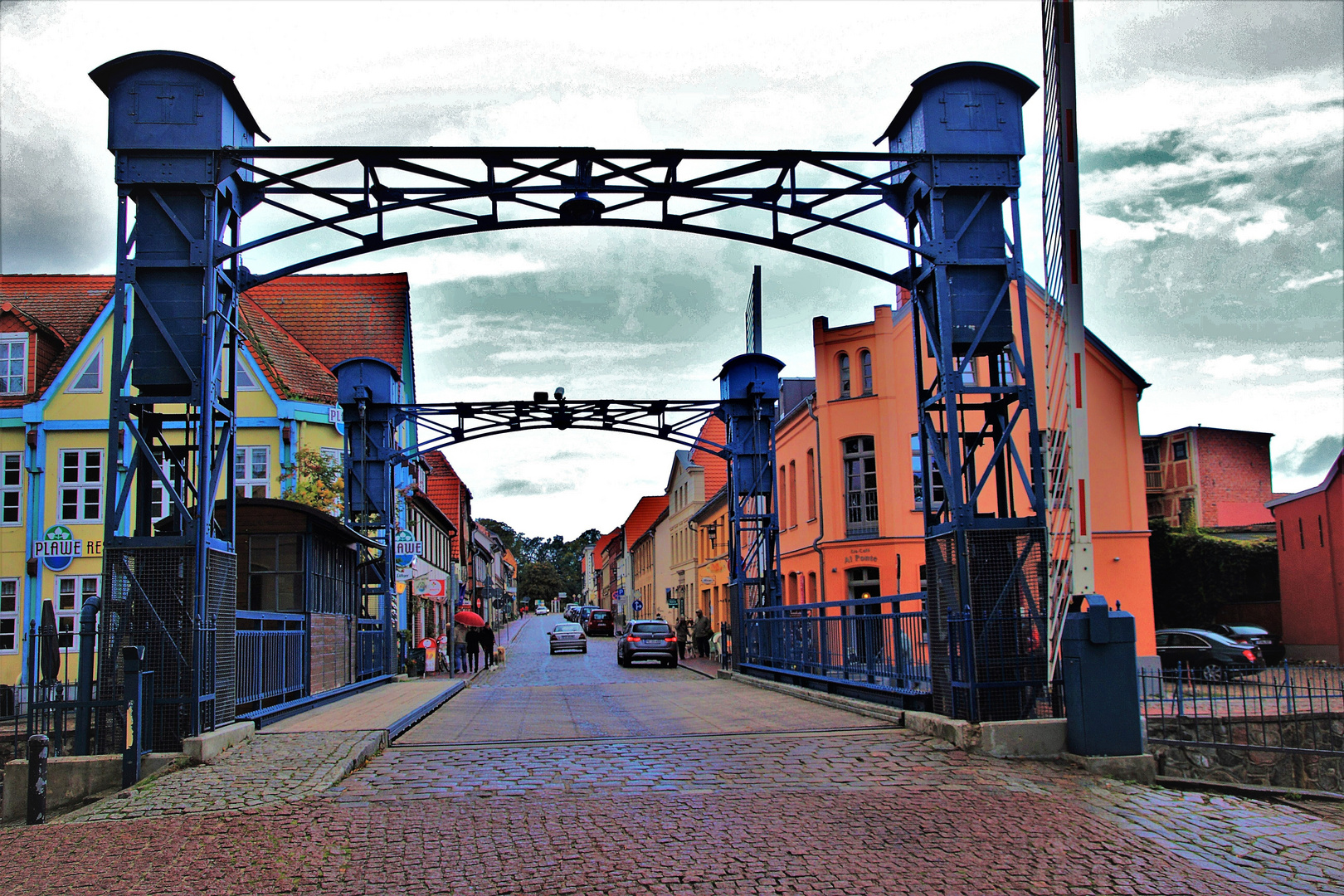 Hebebrücke in Plau am See