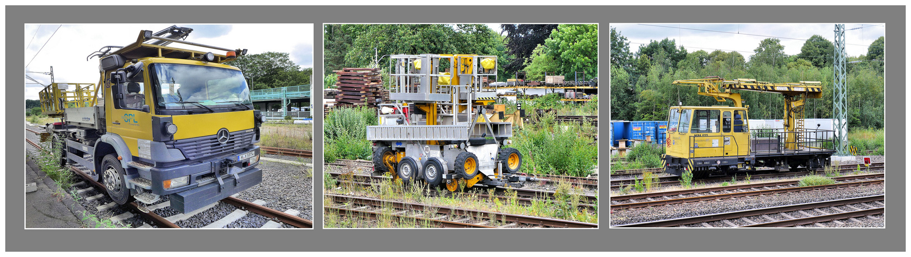 Hebebühnen für die Oberleitungen der Bahn