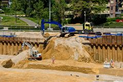 Heerlen - Construction of the Maankwartier (Shopping Centre / Railway Station)