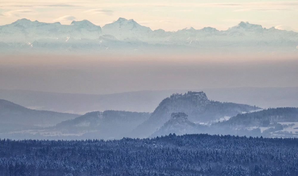 Hegauvulkane und Alpen