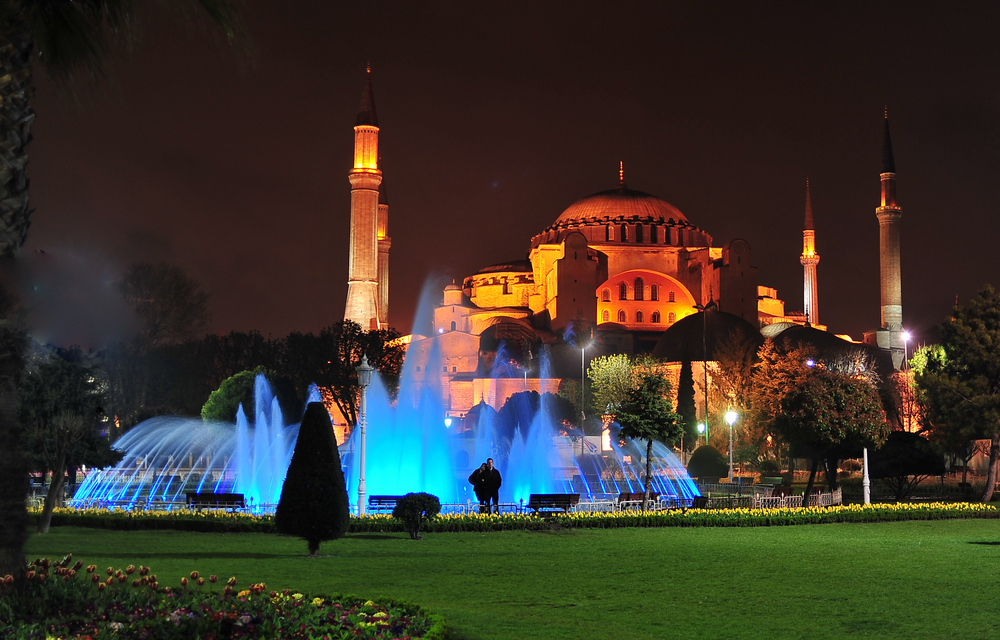 Hegia Sofia Moschee bei Nacht