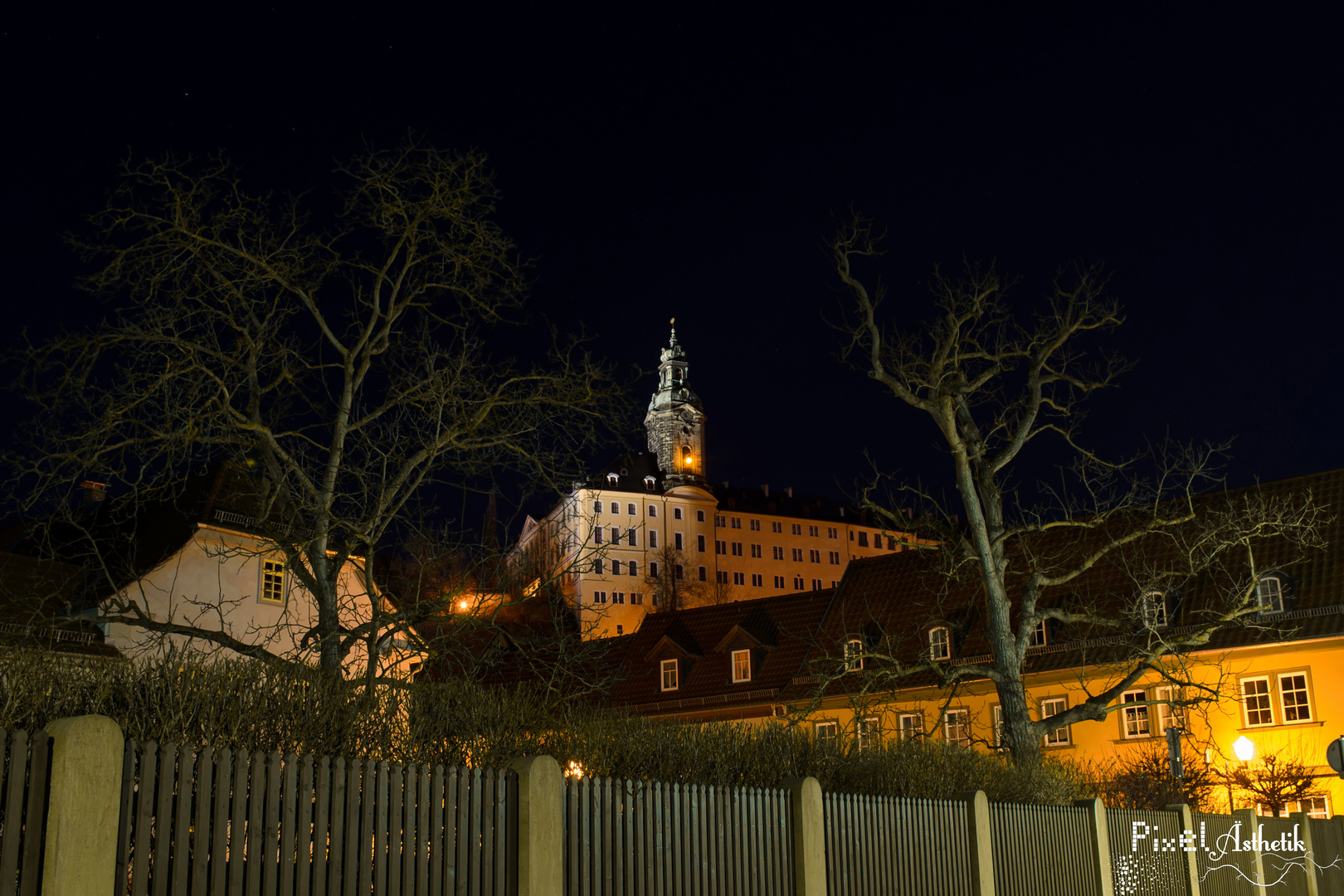 Heidecksburg bei Nacht