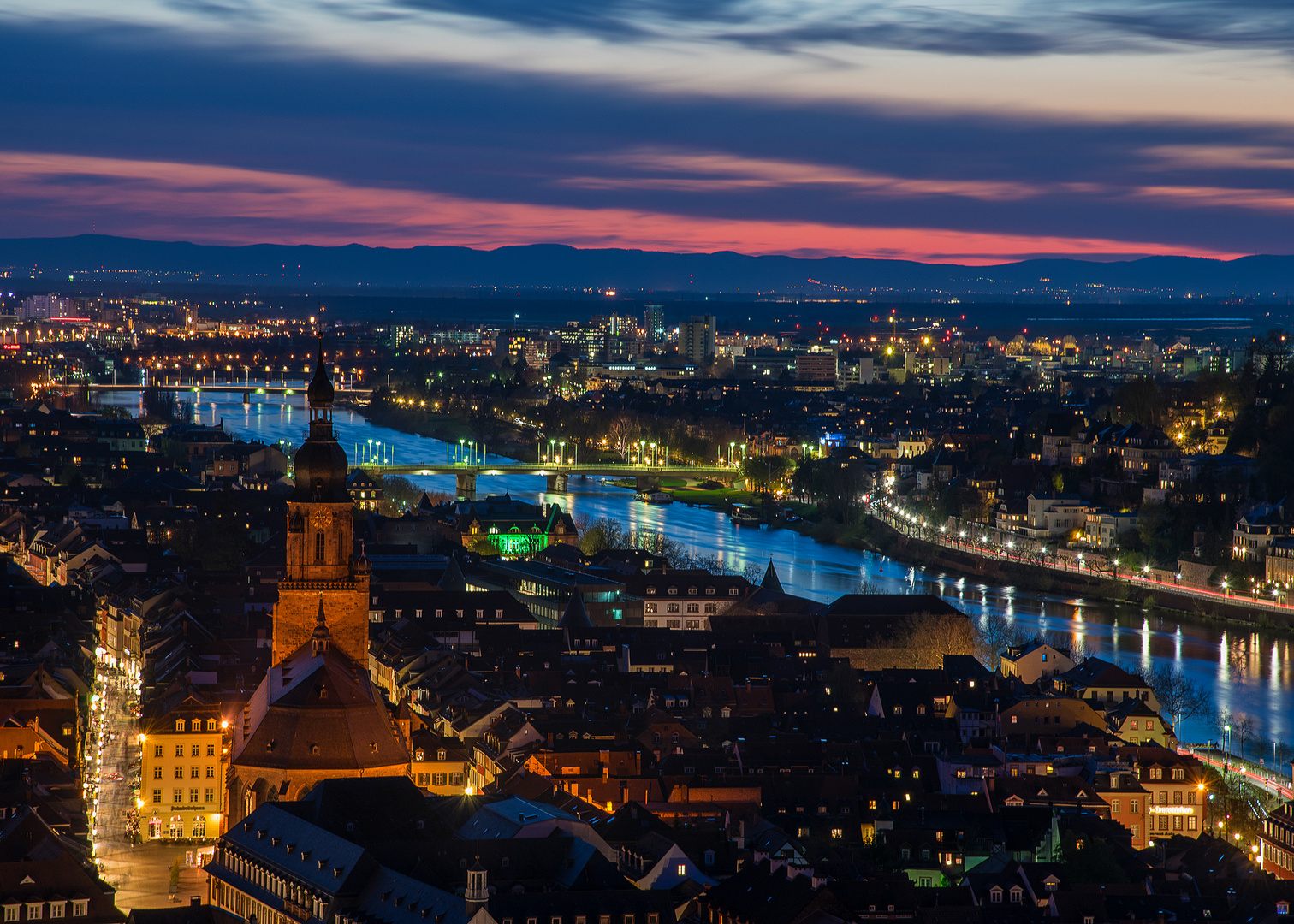 Heidelberg Foto & Bild | architektur, stadtlandschaft, stadtlandschaften bei nacht Bilder auf ...
