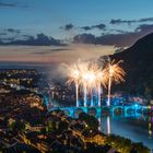 Heidelberg Alte Brücke in blau