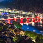Heidelberg Alte Brücke in rot