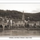 Heidelberg Altstadt-Alte Brücke-Brückentor-Neckar