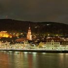 Heidelberg am Abend im Mondschein