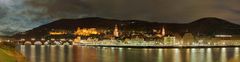 Heidelberg am Abend im Mondschein