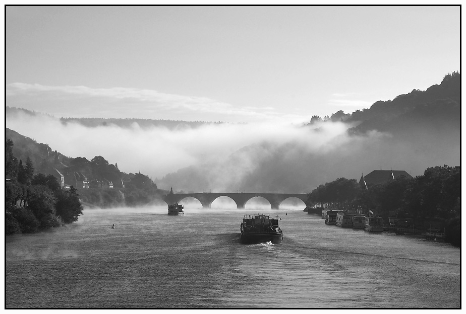 Heidelberg bei Frühnebel