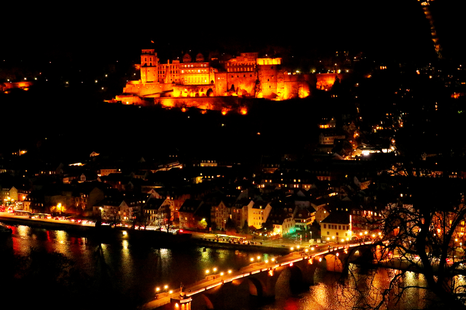 Heidelberg bei Nacht 2