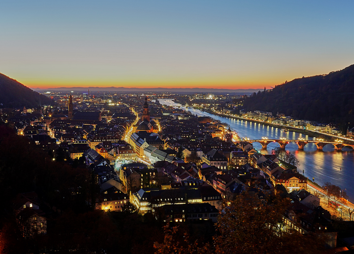 Heidelberg bei Nacht