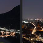 Heidelberg bei Nacht (vom Schloß aus)