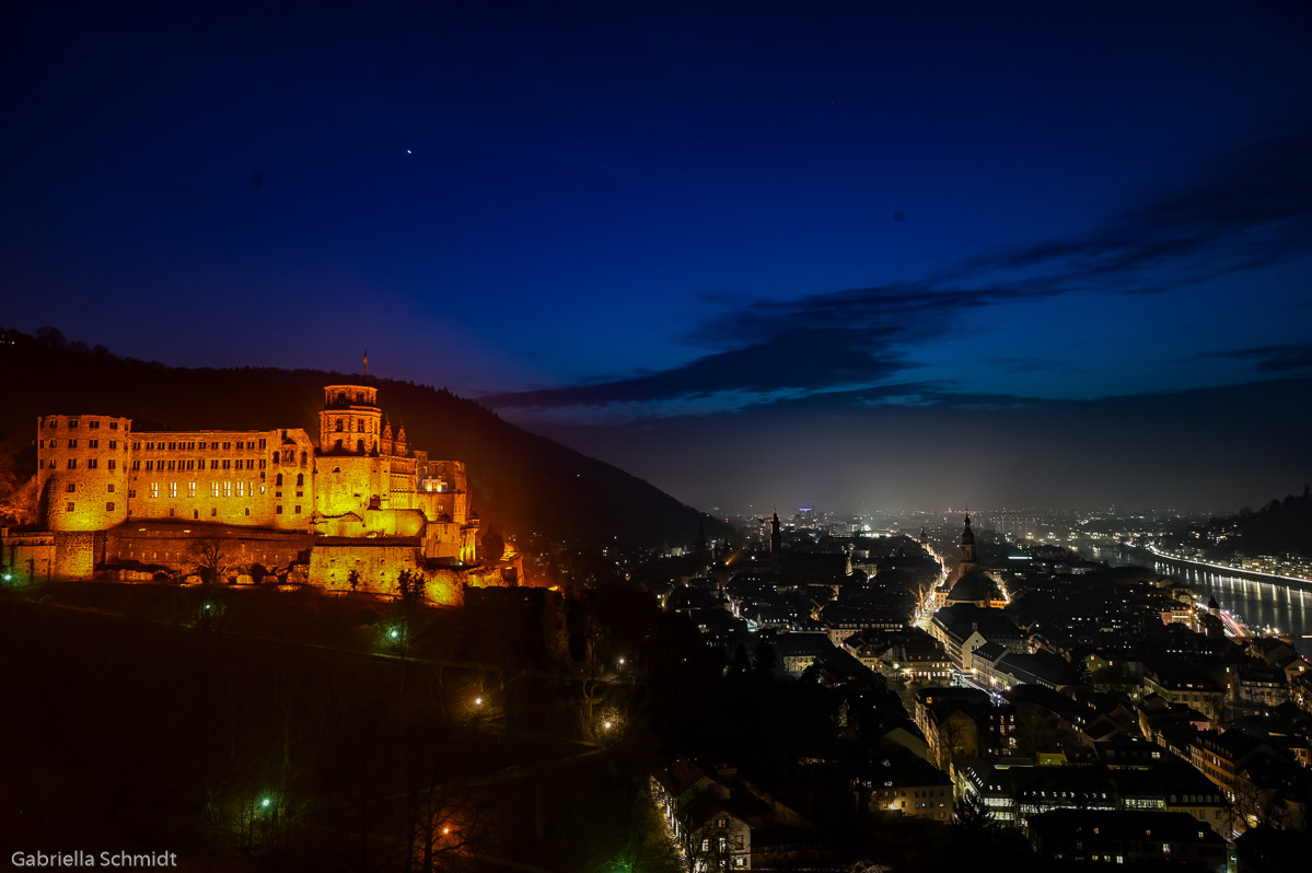 Heidelberg - Blick von scheffeltterasse