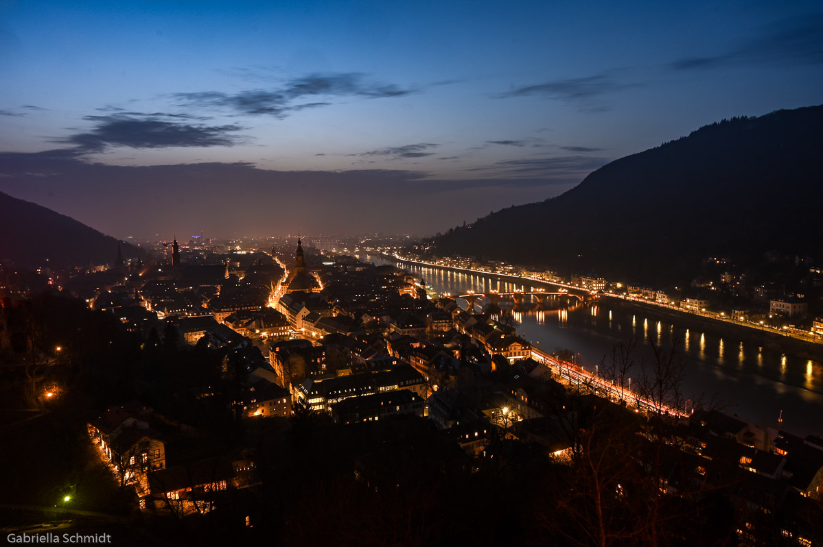 Heidelberg - Blick von scheffeltterasse