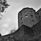 Heidelberg - Das Schloss schnittig in sw