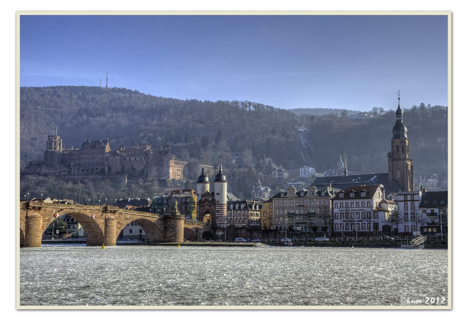 Heidelberg - Eis auf dem Neckar