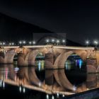 Heidelberg, Germany, Night view of Old Bridge from the opposite side