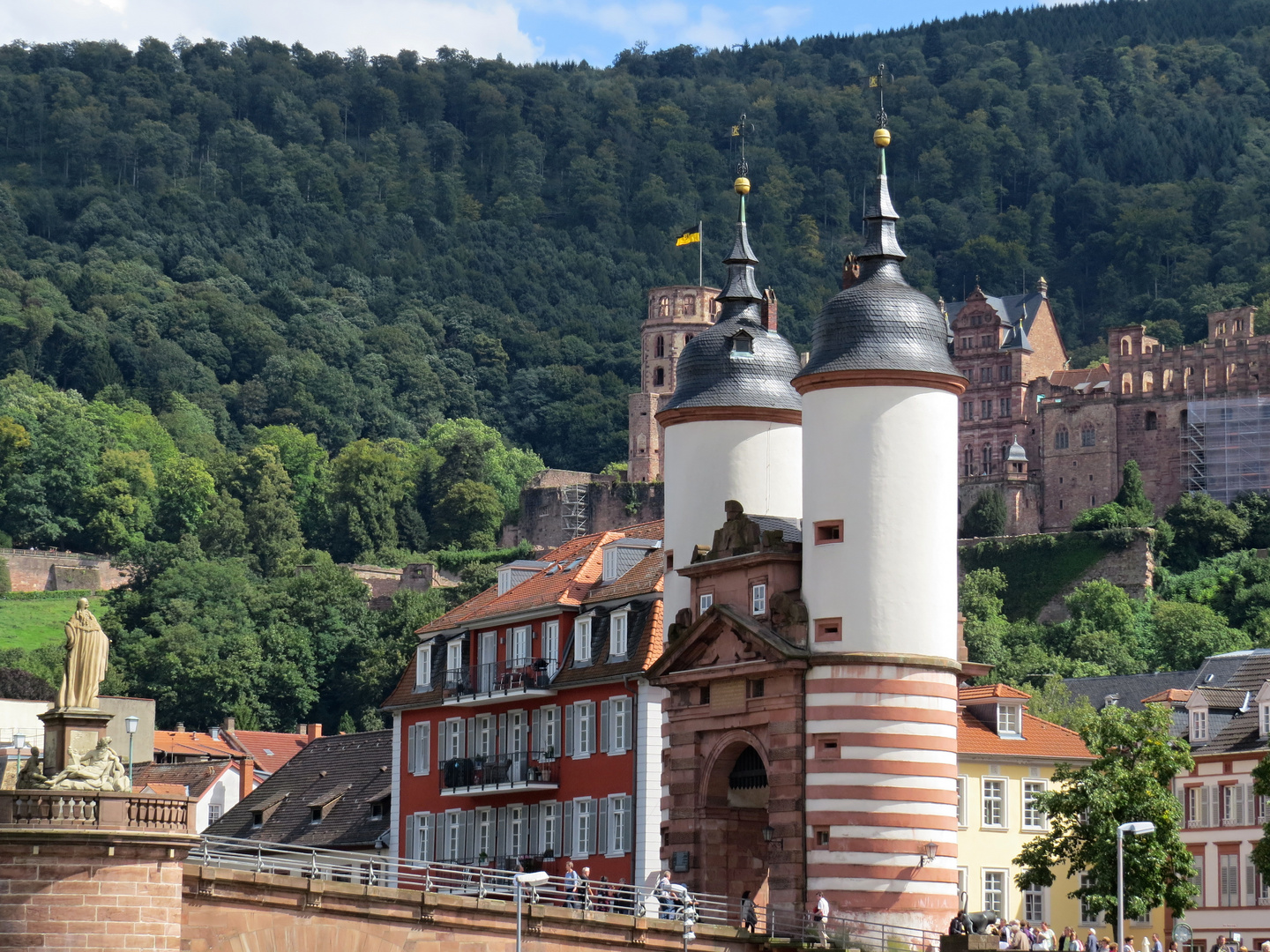 Heidelberg im Hintergrund das Schloss