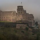 Heidelberg im kalten Winter  und dichtem Nebel 