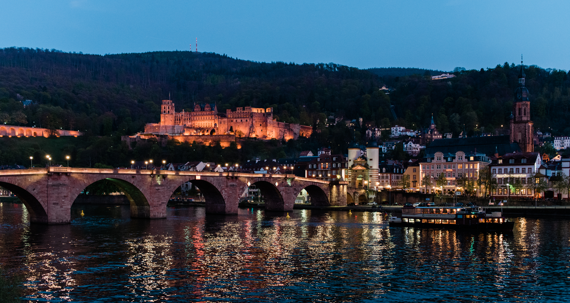 Heidelberg in der Dämmerung 2017 Foto & Bild architektur, schlösser