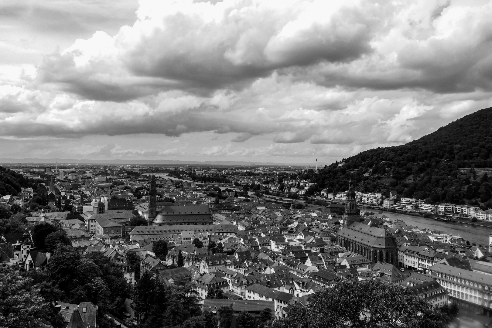 Heidelberg in Schwarz-Weiss